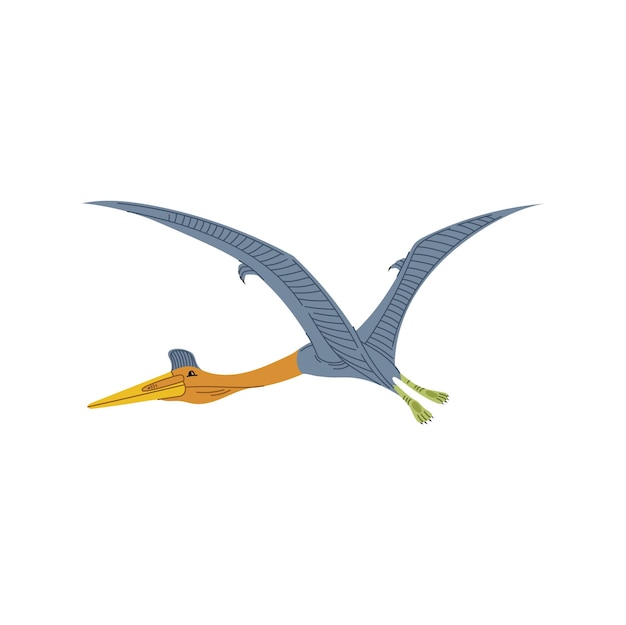 Vetor quetzal trogon pássaro desenho animado pterodáctilo voador