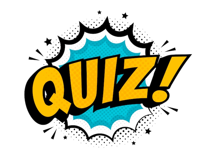 Vetor quiz no estilo quadrinhos pop art