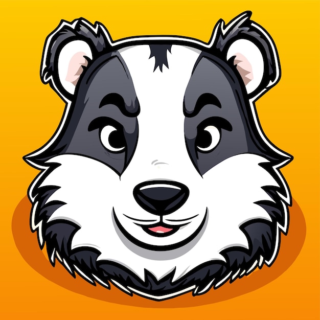 Vetor raccoon desenhado à mão plano elegante mascote desenho de personagem de desenho animado adesivo conceito de ícone