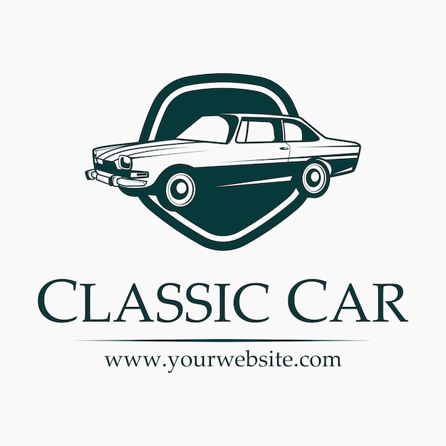 Racer classic car logo