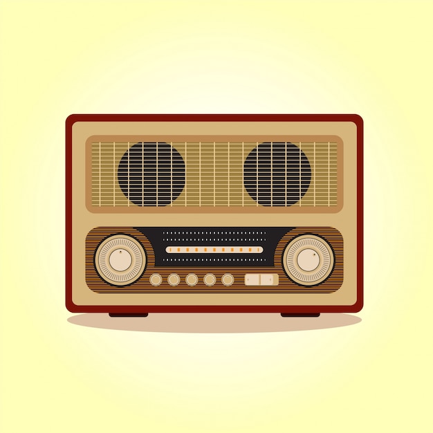 Rádio antigo liso