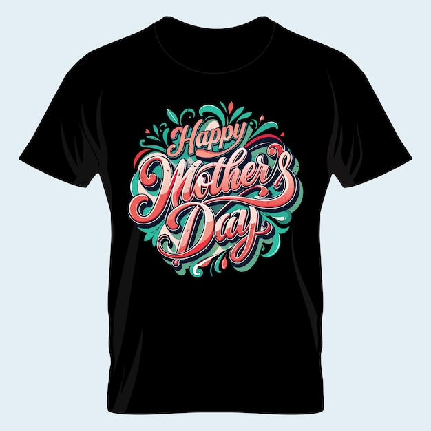 Vetor rainha de corações caligrafia t-shirt de dia da mãe
