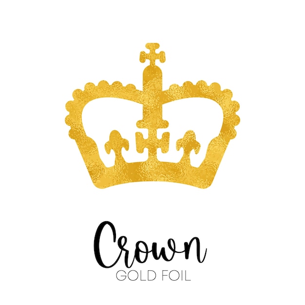 Rainhas ou reis coroando o logotipo do vetor logotipo da coroa dourada