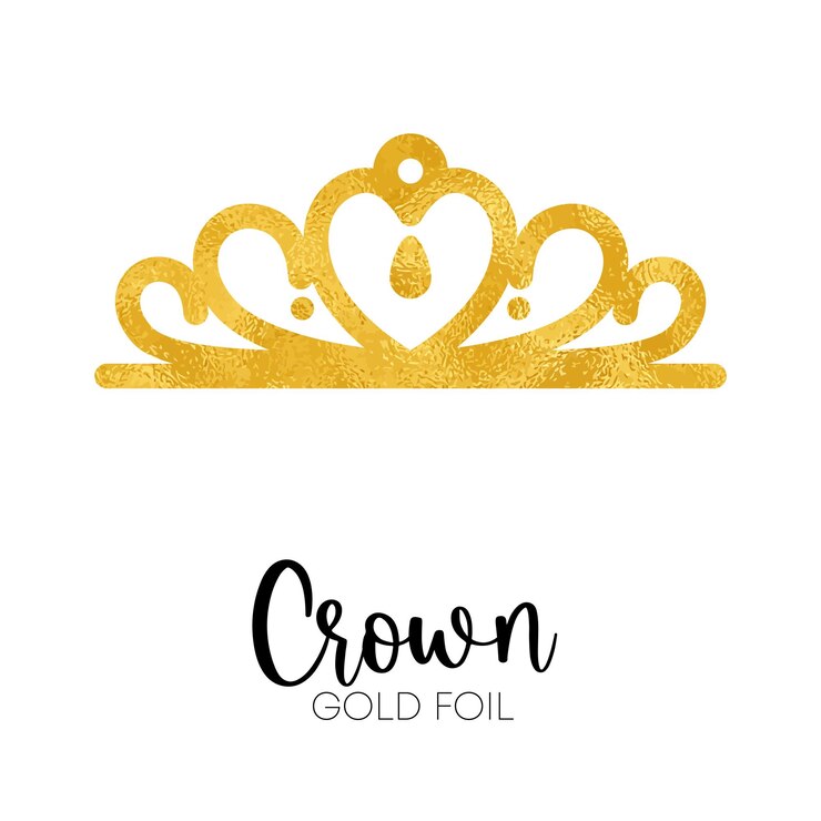 Rainhas ou reis coroando o logotipo do vetor Logotipo da coroa dourada