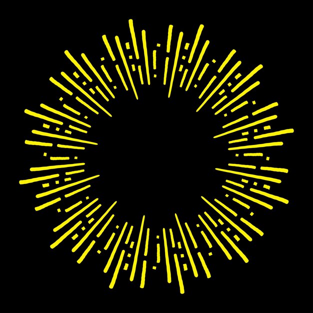 raios de luz solar em arte de linha símbolo boêmio raios de sol explosivos vetor de fogos de artifício