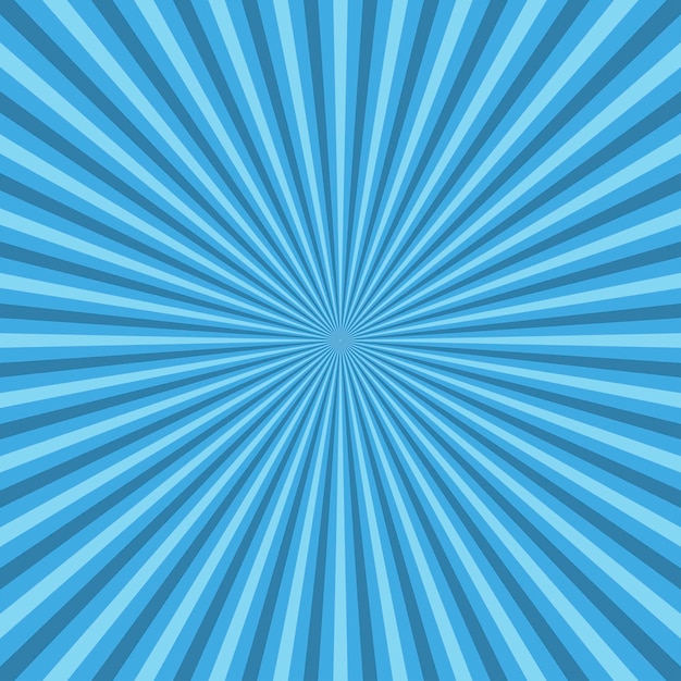 Raios de sol Fundo azul do vetor dos raios de sol