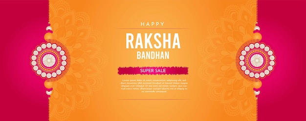 Raksha bandhan festival belo design de banner 2