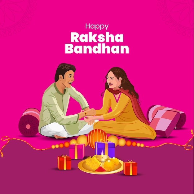 Raksha bandhan índia festival irmão irmã