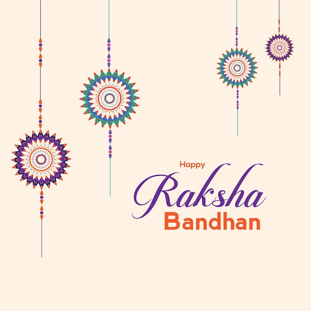 Vetor raksha bandhan rakhi festival design com ilustração criativa rakhi festival religioso indiano