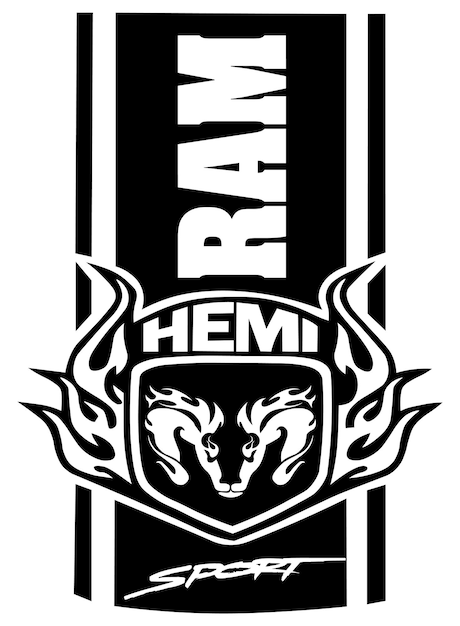 Vetor ram hemi capô