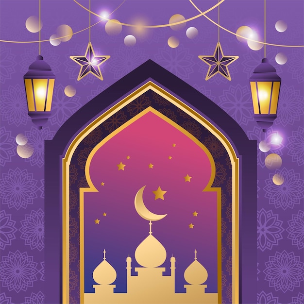 Ramadan diwari eid alfitr eid aladha elemento de feriado islâmico