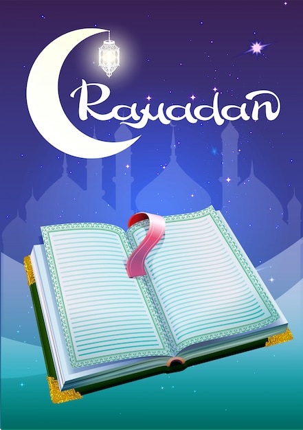 Ramadan e livro aberto alcorão