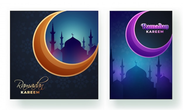 Ramadan greeting card set