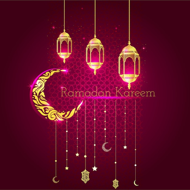 Ramadan kareem cartão