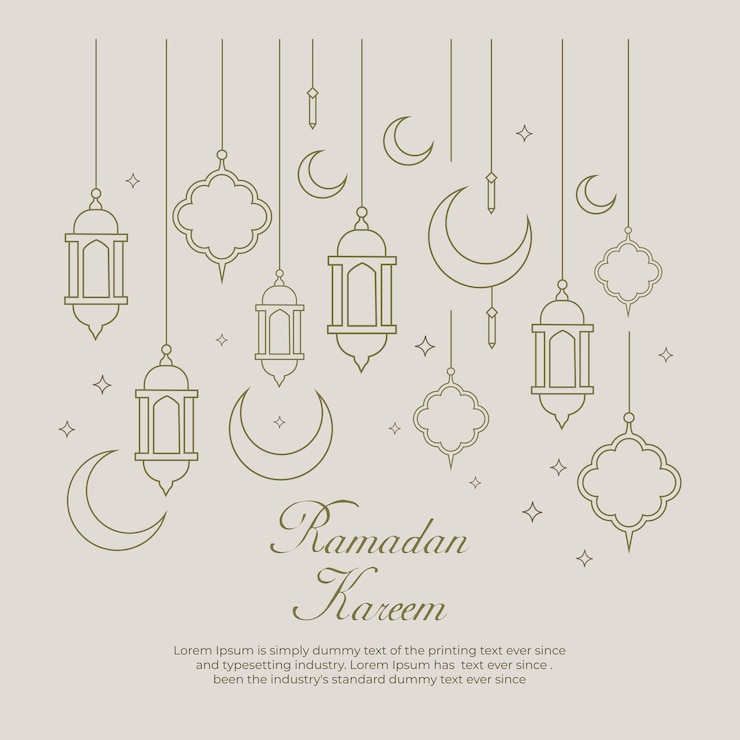 Vetor ramadan kareem cartão