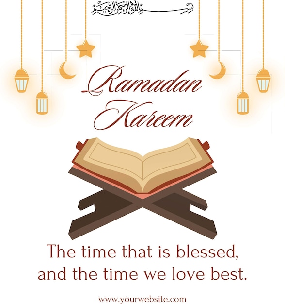 Ramadan Kareem Design de texto