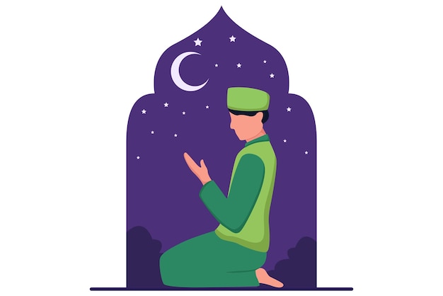 Ramadan Kareem Flat Desenho de Ilustração
