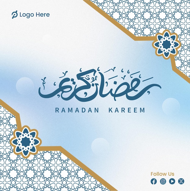 Ramadan kareem modelo de mídia social post de instagram