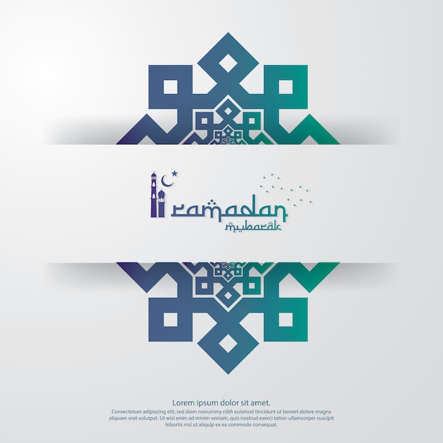 Ramadan Kareem ou Eid Mubarak modelo