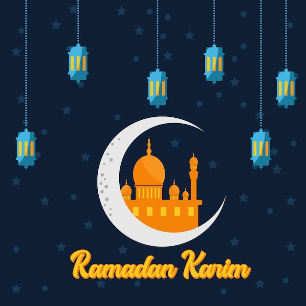 Ramadan kareem plano ilustração