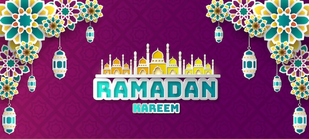 Ramadan kareem saudação fundo