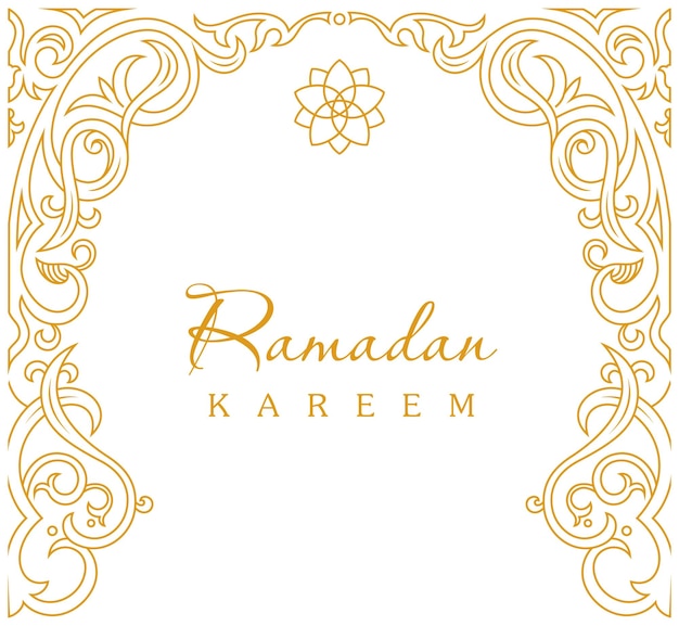 Vetor ramadan kareem significa fundo de saudação do mês generoso mesquita muçulmana arch