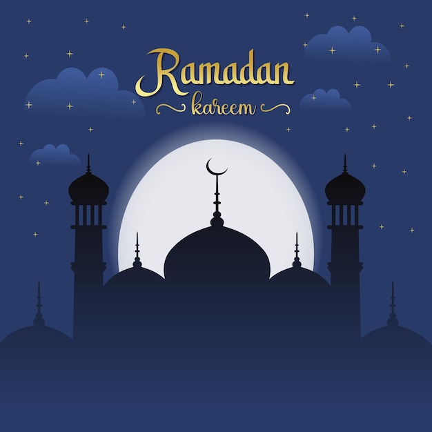 Ramadan kareem tipografia vetorial islâmica