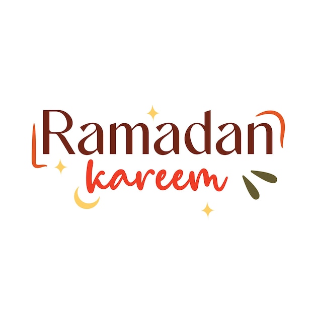 Vetor ramadan kareem vector de tipografia perfeito para muçulmanos