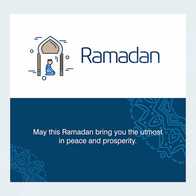 Ramadan kareem vector greeting card background