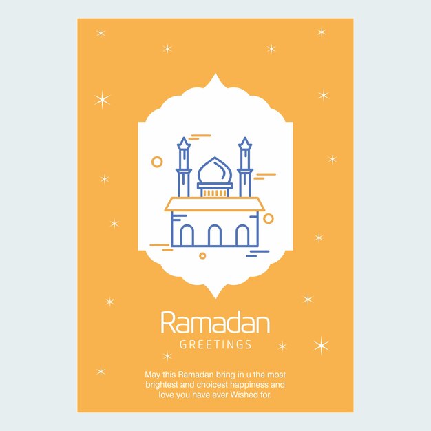 Ramadan kareem vector greeting card background