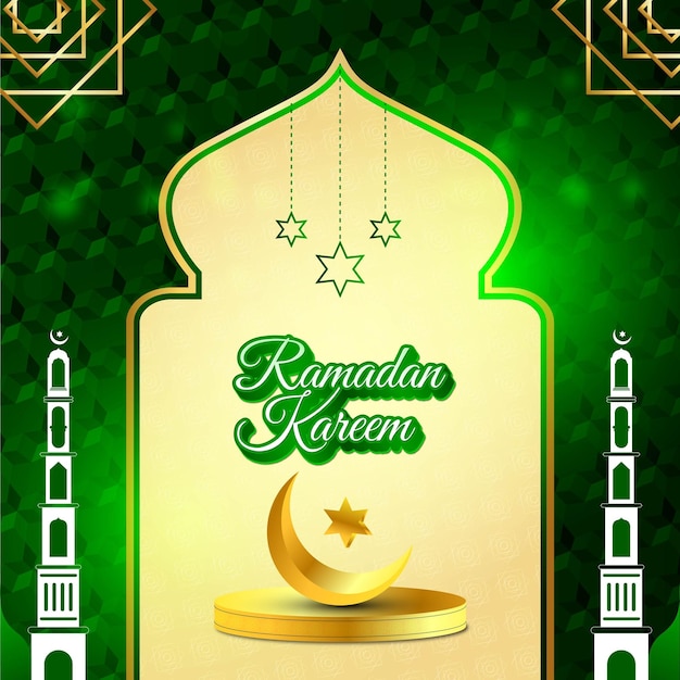 Ramadan kareem vector template design