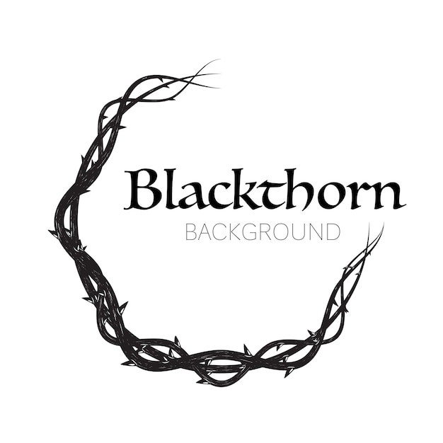 Ramos de Blackthorn com círculo de espinhos