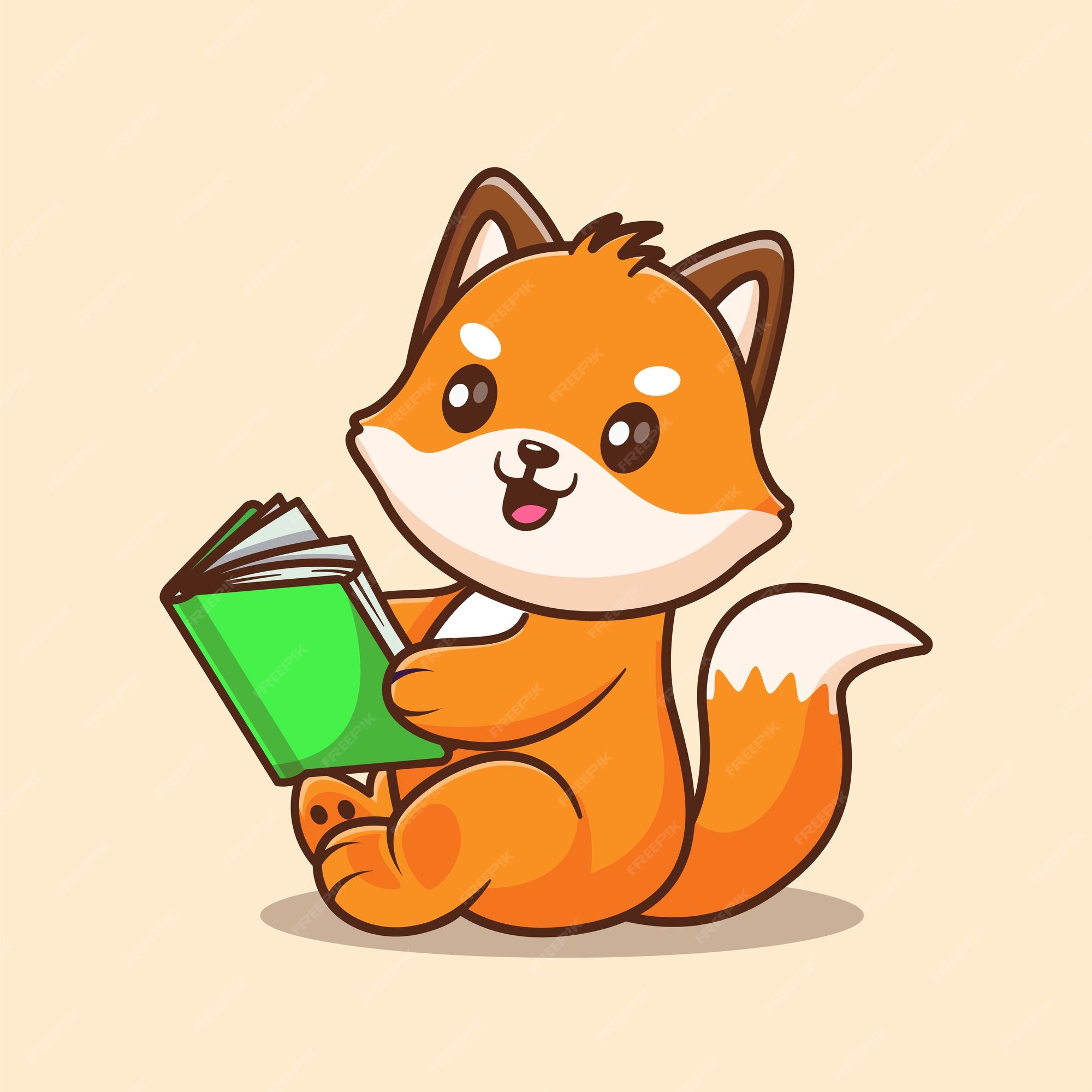 desenhos animados de animais. imagem de raposa fofa. adequado para projetar  livros infantis sobre a introdução de raposas 13078565 PNG