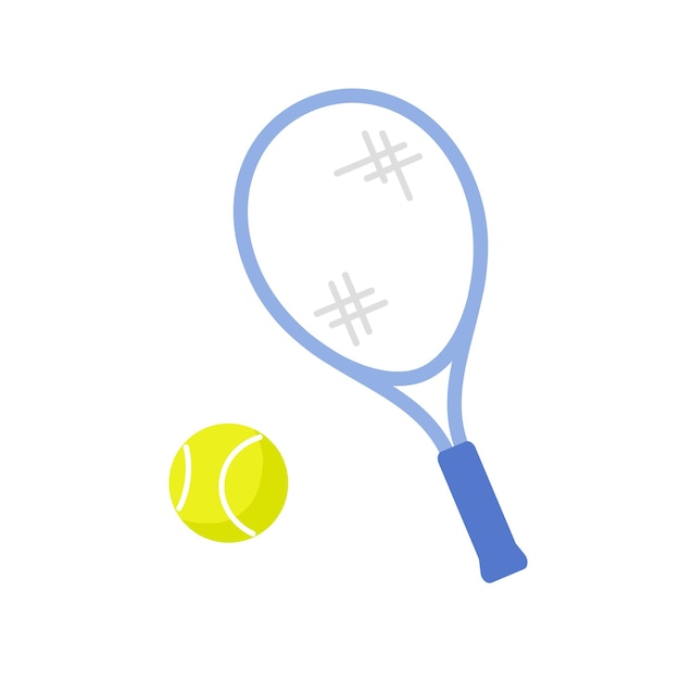 Raquete e bola de tênis