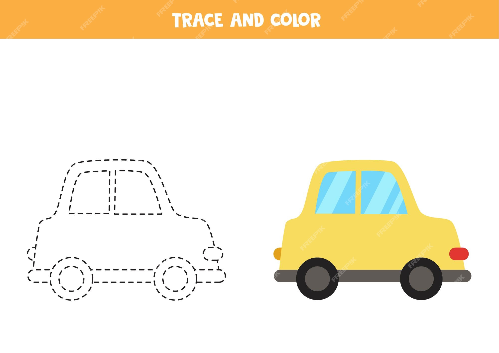 Livro De Cores Para Crianças Tutorial De Desenho Como Desenhar Um Carro  Trator a Rastrear Rastreio De Vetor Ponto a Ponto Educaci Ilustração do  Vetor - Ilustração de elementar, branco: 165022126