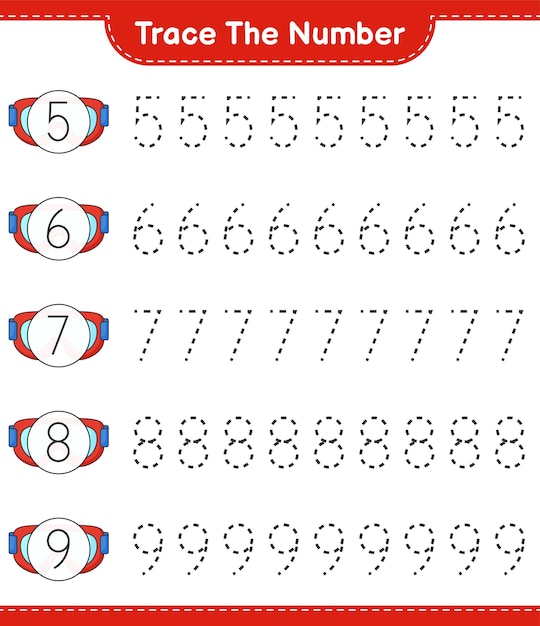 Rastreie o número 6. seis. jogo educativo para crianças. atividade