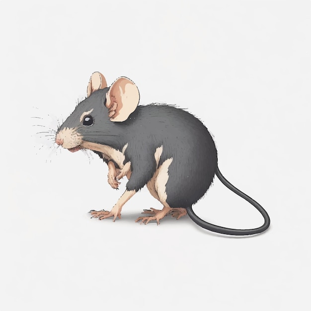 Vetor rato, vetorial, ilustração, fundo branco