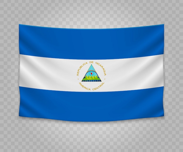 Realista bandeira de suspensão da nicarágua