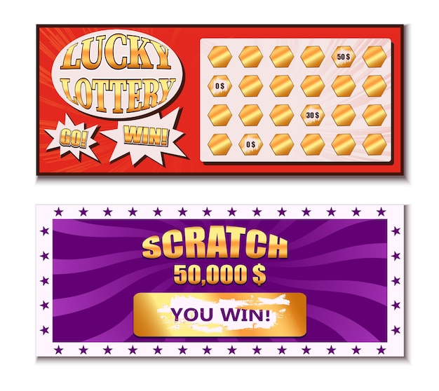 Vetor realistic scratch card horizontal card set