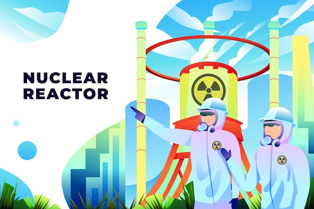 Reator nuclear - ilustração vetorial