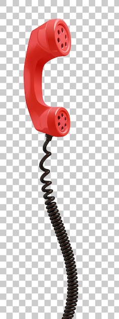 Receptor de telefone vintage vermelho