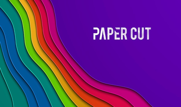 Recorte de papel colorido. Conceito de banner de corte de papel. Papel esculpir gradiente azul para design de folheto de brochura de cartaz de cartão em cores azuis. Fundo 3d abstrato