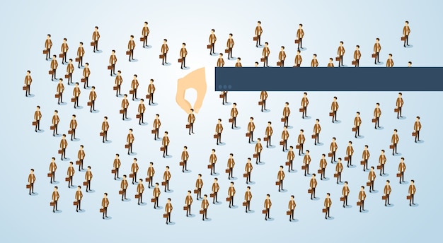 Recrutamento Mão Picking Business Person