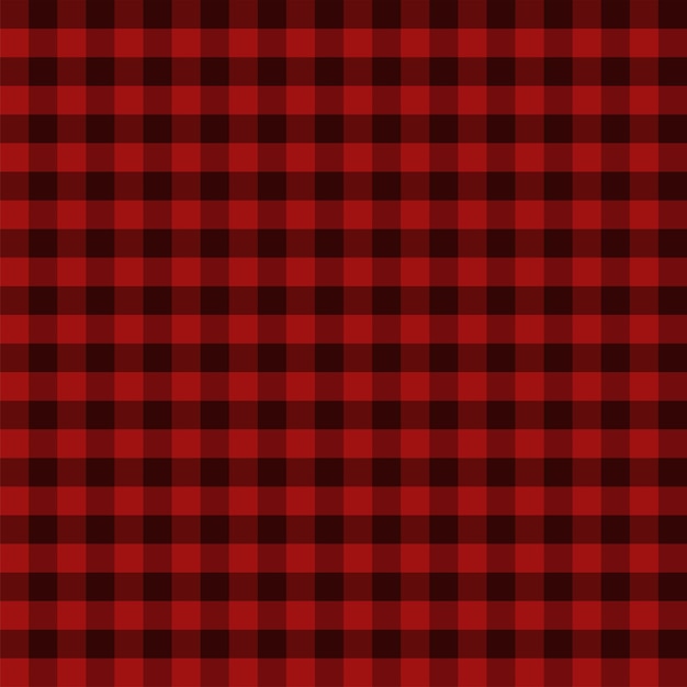 Vetor red black gingham buffalo lumberjack tartan checkered padrão sem costura cartão de natal ano novo