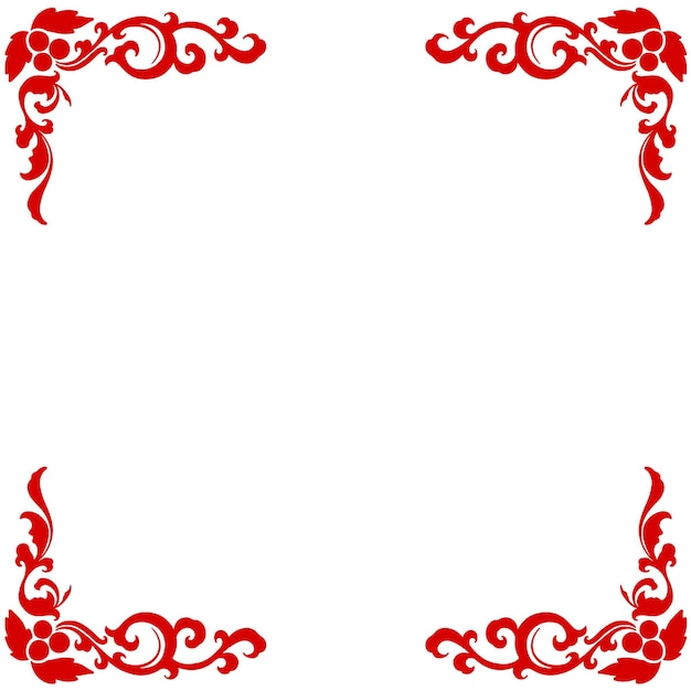 Vetor red corner elegant frame border propósito de natal