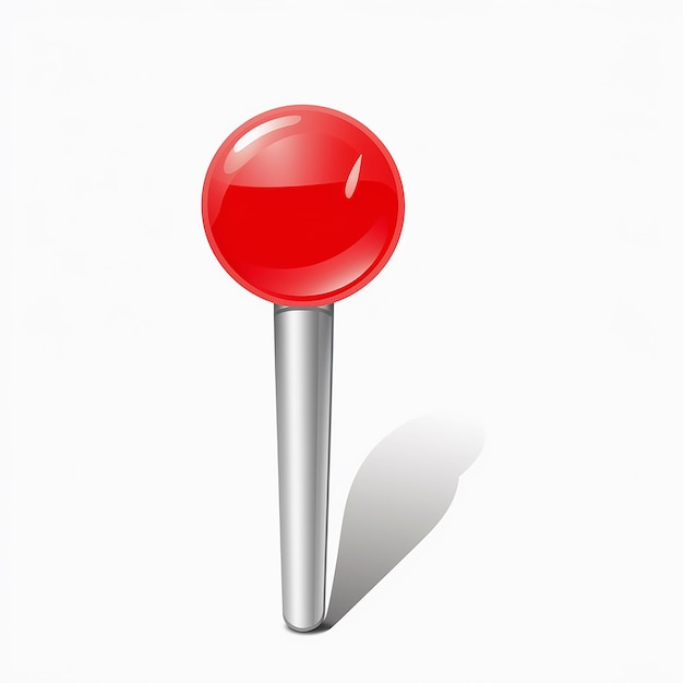 Vetor red sphere on silver stand illustration of glossy object on cylindrical base