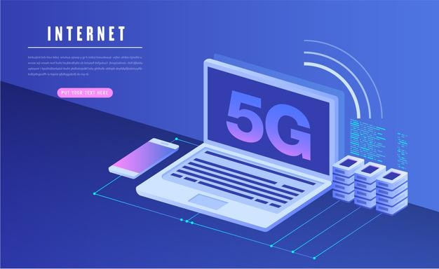 Rede 5G sem fio à Internet Conexão Wifi Conceito de rede de comunicação da cidade inteligente Alta velocidade