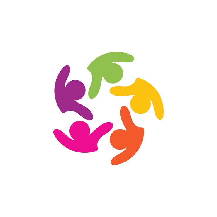 Vetor rede comunitária e ícone social