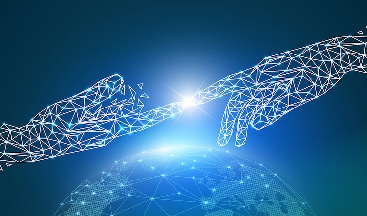 Vetor rede global ou tecnologia de comunicação