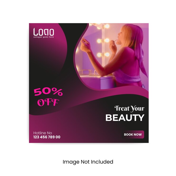 Vetor redes sociais de spa e cuidados de beleza ou design de modelo de postagem do instagram